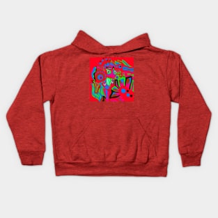 Crimson dinamic alien Kids Hoodie